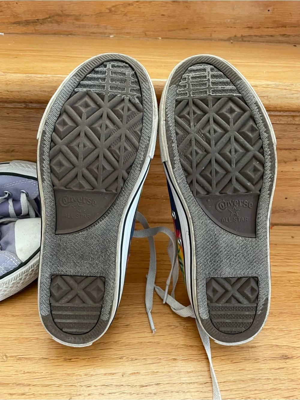 Converse Kids Low Top Canvas Sneakers - Lavender & Rainbow Tie-Dye